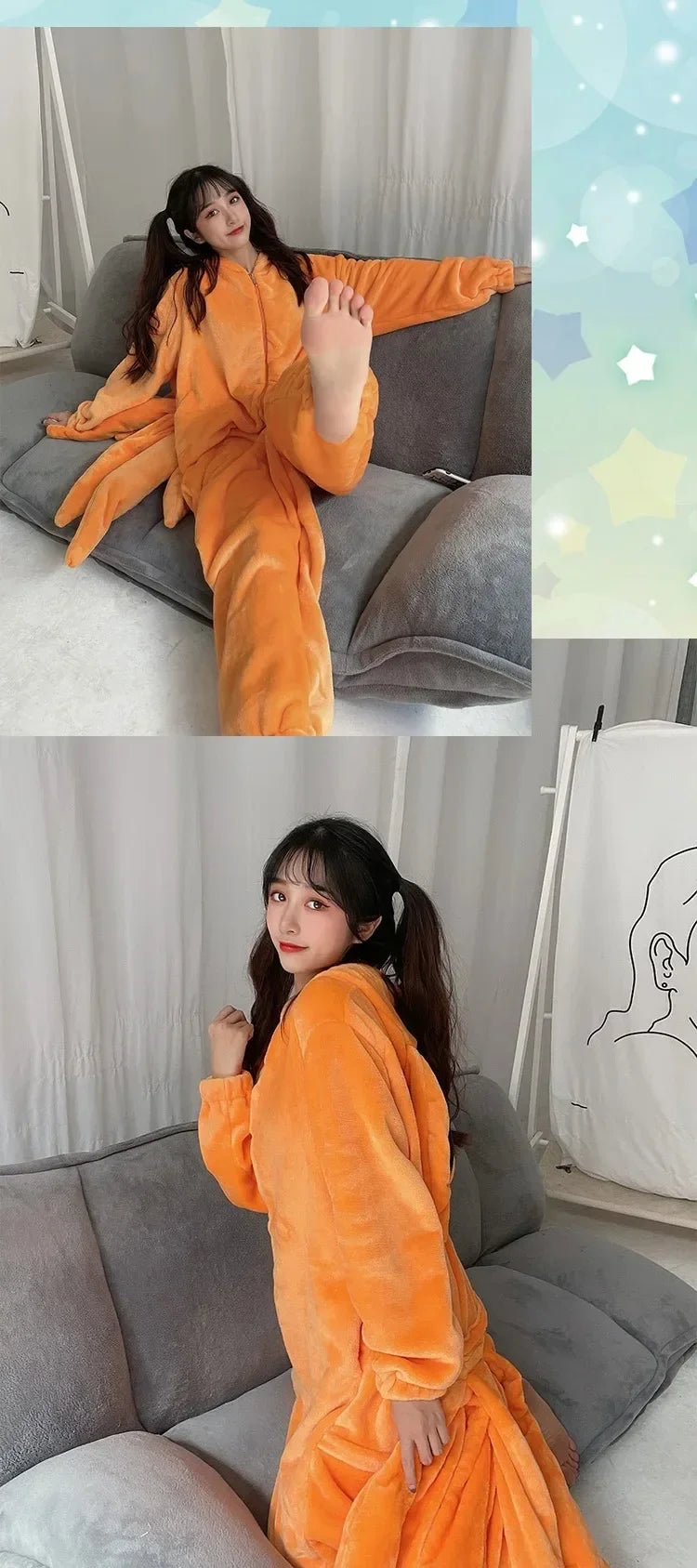 Kurama Onesie – Pijama Kigurumi Zorro Ninja Flanela