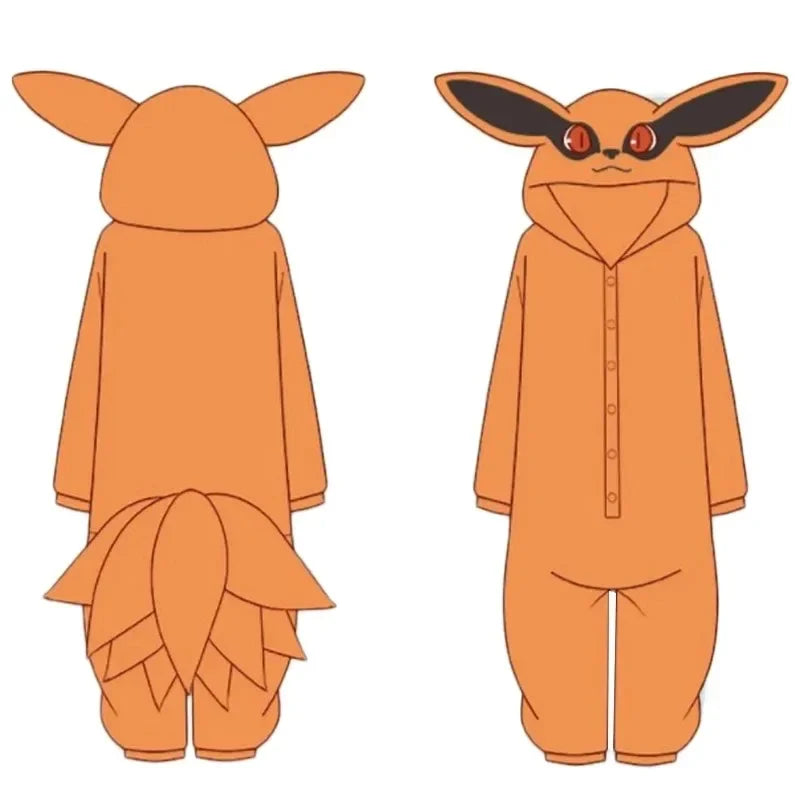 Kurama Onesie – Pijama Kigurumi Zorro Ninja Flanela